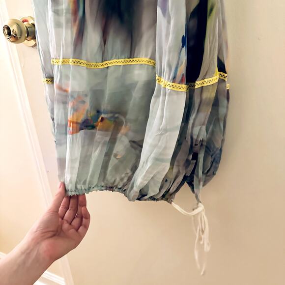 Deco De Vous A Nous Abstract Printed Maxi Dress Sz M - Picture 5 of 5